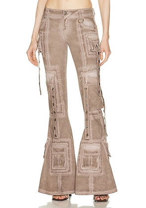 Blumarine Cargo Pant in Coffee Liqueur - Brown. Size 42 (also in 40).