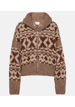 Frame Fair-isle alpaca-blend zip-up sweater