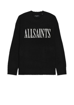 ALLSAINTS Luka Saints Sweater in Black. Size S, XL/1X.
