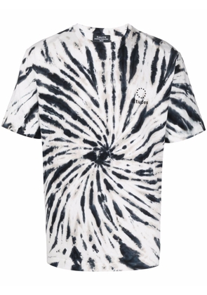 Etudes tie dye-print short-sleeved T-shirt - White