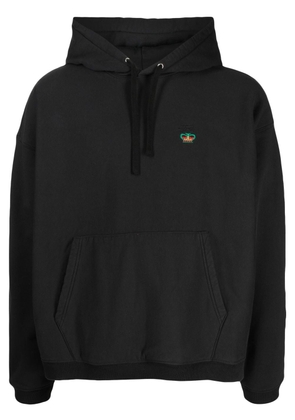 Stüssy embroidered-motif drawstring hoodie - Black