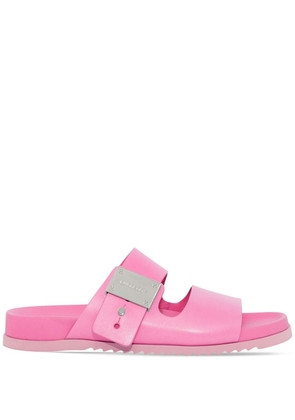Burberry logo-detail flat sandals - Pink