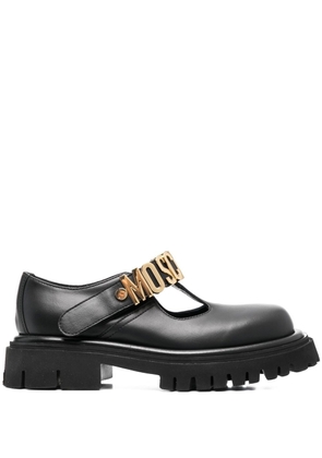 Moschino logo-plaque shoes - Black