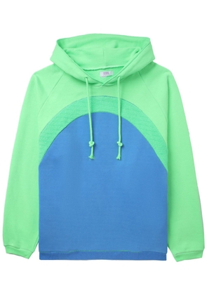 ERL Rainbow colour-block cotton hoodie - Blue
