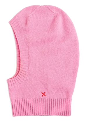 Chinti & Parker logo-embroidered wool blend balaclava - Pink
