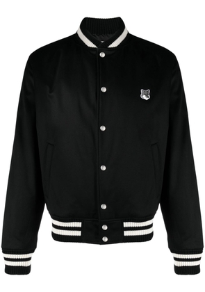 Maison Kitsuné Chillax Fox-motif padded bomber jacket - Black