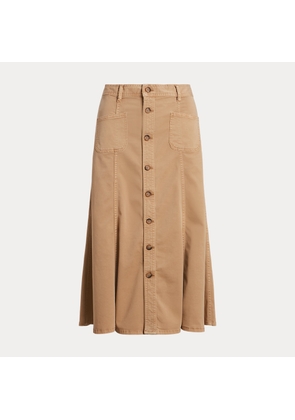 Cotton Twill A-Line Skirt