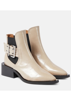 Ganni Faux leather Chelsea boots