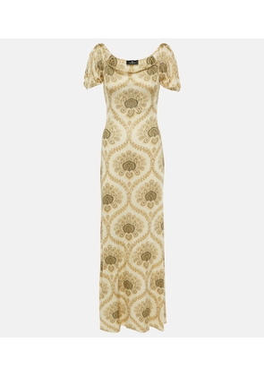 Etro Printed puff-sleeve gown
