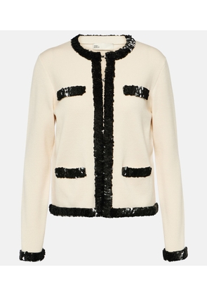 Tory Burch Kendra sequined wool-blend jacket