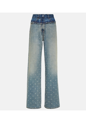 Givenchy 4G high-rise wide-leg jeans