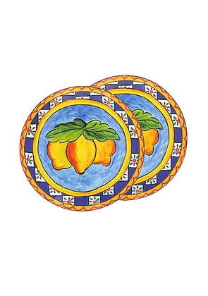 Dolce & Gabbana Casa Carretto Lemon Set Of 2 Bread Plates in N/A - Yellow. Size all.