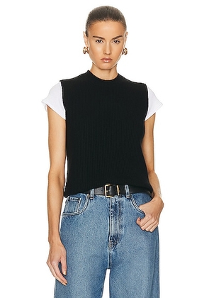 Guest In Residence Layer Up Vest in Black - Black. Size XS (also in L, M, S, XL).