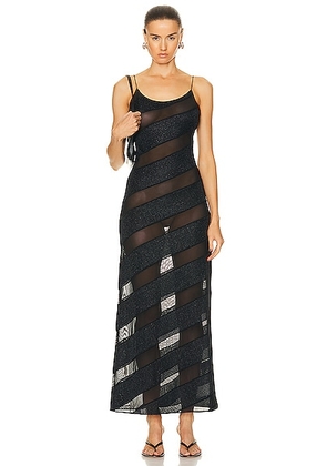Oseree Lumière Twist Dress in Black - Black. Size L (also in M, S).