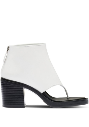 Miu Miu leather thong ankle boots - F0009 WHITE