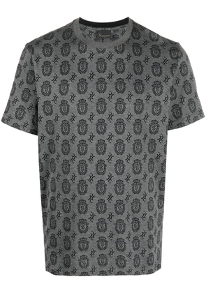 Billionaire all-over logo-print T-shirt - Grey