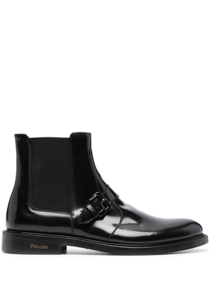 Pollini Chelsea leather ankle boot - Black