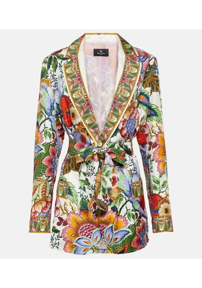 Etro Floral silk wrap jacket