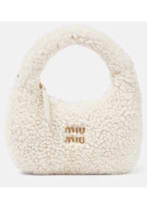 Miu Miu Wander Small shearling shoulder bag
