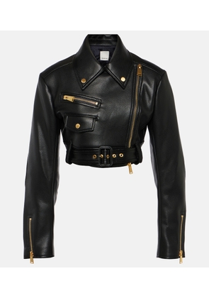 Simkhai Cropped leather biker jacket