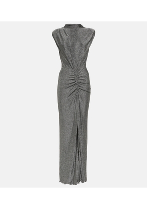 Diane von Furstenberg Apollo metallic jersey maxi dress