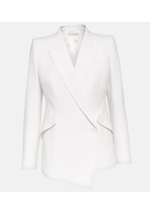 Alexander McQueen Asymmetric crêpe blazer