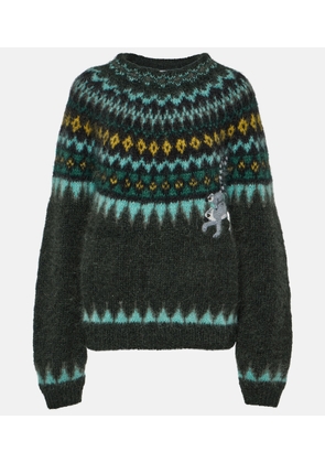Loewe x Suna Fujita jacquard mohair-blend sweater