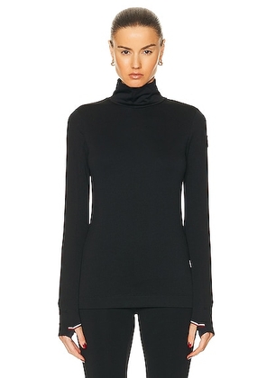Moncler Grenoble Jersey Turtleneck Top in Black - Black. Size L (also in M, S, XS).