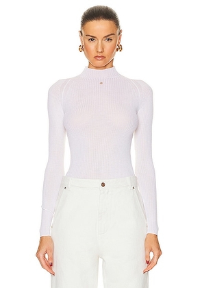 Bally Turtleneck Top in Bone - White. Size 38 (also in 36, 40, 42, 44).