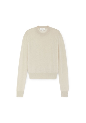 Studio Nicholson Washed Extra Fine Merino Crew Neck Essential Sweater in Dove, Size 0
