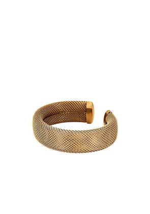 Ellie Vail Marley Mesh Cuff Bracelet in Metallic Gold.