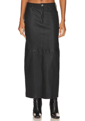 SPRWMN Leather Long Skirt in Black. Size L, XS.