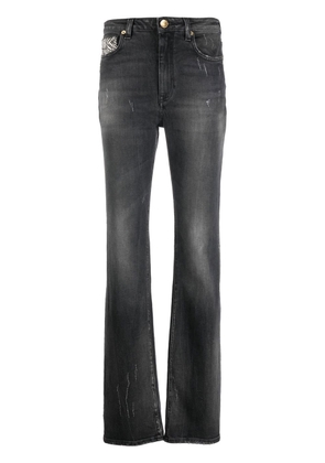Roberto Cavalli distressed straight-leg jeans - Black