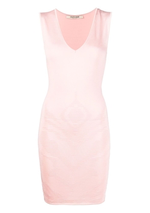 Roberto Cavalli ribbed sleeveless mini dress - Pink