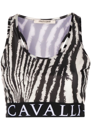 Roberto Cavalli animal-print cropped top - Black