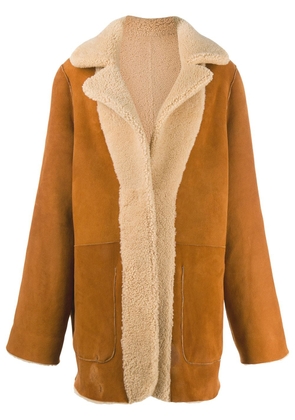 Natasha Zinko oversized print coat - Brown