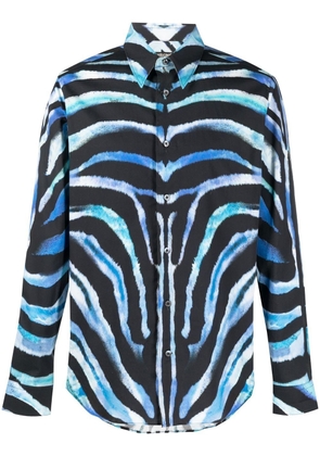 Roberto Cavalli zebra print long-sleeve shirt - D0638