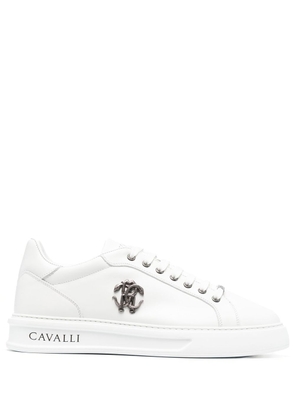 Roberto Cavalli logo plaque low-top sneakers - White