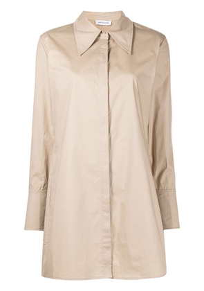 ANINE BING Tiffany cotton shirt dress - Neutrals