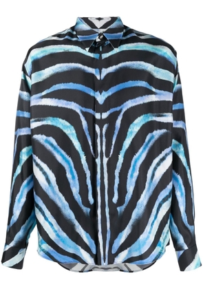 Roberto Cavalli zebra print long-sleeve shirt - Neutrals