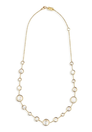IPPOLITA 18kt yellow gold short Lollipop Lollitini mother-of-pearl and clear quartz necklace
