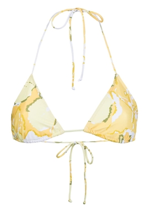 Faithfull the Brand Sundar floral-print bikini top - Yellow