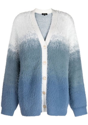tout a coup brushed gradient cardigan - Blue