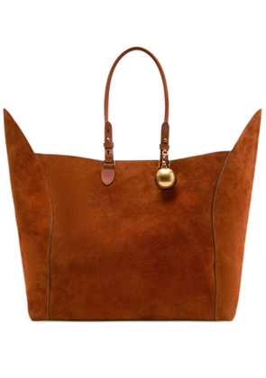 Burberry extra-large Shield suede tote bag - Brown