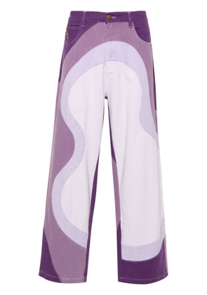 KidSuper Abstract Wave straight-leg trousers - Purple