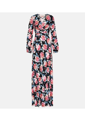 Diane von Furstenberg Monika floral satin maxi dress