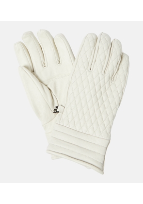 Fusalp Athena quilted leather ski gloves