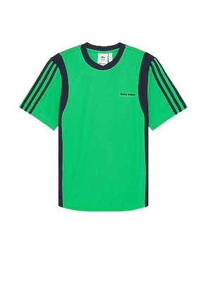 adidas by Wales Bonner Football T-shirt in Vivid Green - Green. Size L (also in M, S, XL/1X).