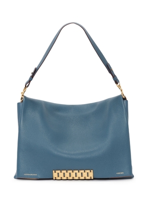Victoria Beckham Jumbo-chain leather pouch - Blue