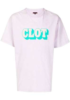 CLOT logo-print short-sleeve T-shirt - Purple